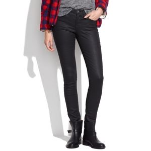 Madewell Black Coated Skinny Jeans